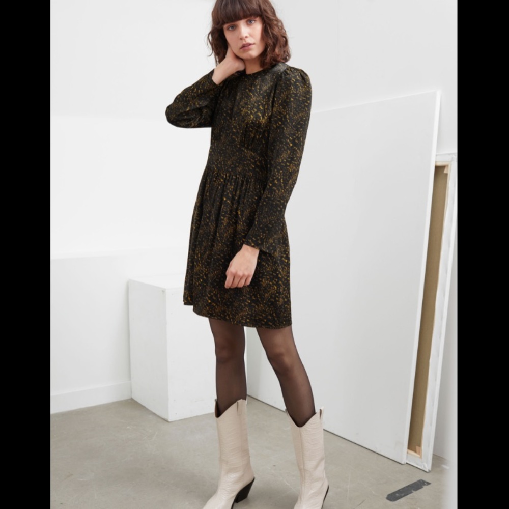 NWOT & Other Stories Triangle Bodice Ruffled Dress